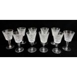 SET OF WATERFORD CRYSTAL 'ALANA' WHITE WINE GLASSES (10)