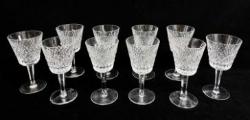 SET OF WATERFORD CRYSTAL 'ALANA' WHITE WINE GLASSES (10)