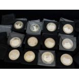 COMPLETE SET OF 40 SILVER PROOF MEDALLIONS, commemorating the “Boundary changes to the Ancient