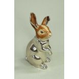 MODERN ENAMELLED SILVER MODEL OF A RABBIT, 9cm h, app 3.57ozt