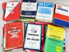 QUANTITY OF AMATEUR PERIOD RUGBY UNION PROGRAMMES various, mainly early 1970s to early 1990s, many