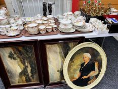 ASSORTED COLLECTIBLES SOLD TO BENEFIT CHARITY, including brass candlesticks, various bone china part