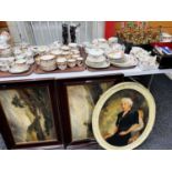 ASSORTED COLLECTIBLES SOLD TO BENEFIT CHARITY, including brass candlesticks, various bone china part