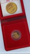 ELIZABETH II GOLD PROOF HALF SOVEREIGN, 1980, cased with COA, 4.0gms