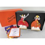 PAIR WEDGWOOD CLARICE CLIFF 'AGE OF JAZZ' TANGO DANCERS, limited edition (291/1000) shape 432 & 433,