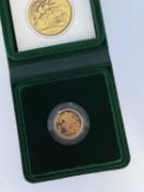 ELIZABETH II GOLD PROOF SOVEREIGN, 1980, cased with COA, 8.0gms