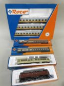 ASSORTED ROCO HO GAUGE LOCOS & COACHES, including 04191B BE4/6 12320 electric loco in brown; 8500