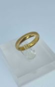 22CT GOLD WEDDING BAND, ring size K, 4.5gms, in vintage ring box Provenance: deceased estate