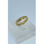 22CT GOLD WEDDING BAND, ring size K, 4.5gms, in vintage ring box Provenance: deceased estate