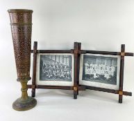 TWO VINTAGE FRAMED INTERNATIONAL RUGBY PHOTOGRAPHS, the Welsh team from England v Wales 1895 and the