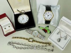 ASSORTED JEWELLERY & WATCHES comprising gents Lorus wristwatch, ladies Pierre Cardin wristwatch,