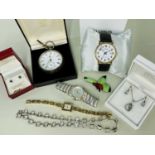 ASSORTED JEWELLERY & WATCHES comprising gents Lorus wristwatch, ladies Pierre Cardin wristwatch,