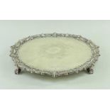 EDWARD VII SILVER SALVER, Goldsmiths & Silversmiths Co Ltd, London 1906, beaded chafed edge with