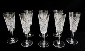 WATERFORD CRYSTAL 'ALANA' CHAMPAGNE GLASSES (8)