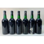 SIX BOTTLES OF 1966 TAYLORS VINTAGE PORT (6) Comments; passive storage, no labels present but