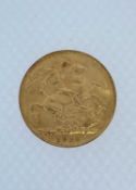 GEORGE V GOLD SOVEREIGN, 1910, 8.0gms