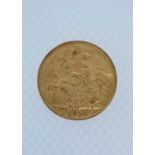 GEORGE V GOLD SOVEREIGN, 1910, 8.0gms