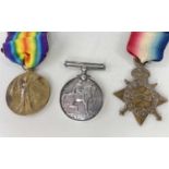 WWI GROUP OF THREE, to Sgt. G. Beech Welsh Regiment, 34507Comments: one lacks ribbon
