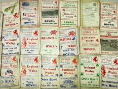 COLLECTION OF RUGBY UNION INTERNATIONAL MATCH PROGRAMMES from 1927 to 1950, all Wales matches at