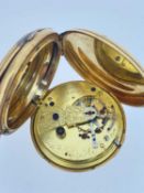 18CT GOLD HUNTER CASE POCKET WATCH, the movement engraved 'Richard Page, 21 Charterhouse Square,