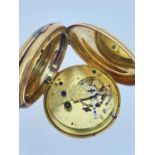 18CT GOLD HUNTER CASE POCKET WATCH, the movement engraved 'Richard Page, 21 Charterhouse Square,