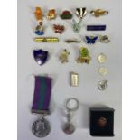 MALAYA GSM, SILVER PENDANTS, COLLECTABLE BADGES, ETC, the General Service Medal with Malaya clasp