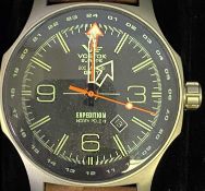 VOSTOK EUROPE EXPEDITION NORTH POLE 168/3000 WRISTWATCH - with leather strap, in original packing