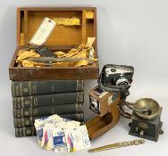MIXED COLLECTABLES - to include Kodak cased brownie camera, old coffee grinder, vintage precision