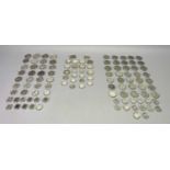 VICTORIAN SILVER & LATER COINAGE, 112 PIECES - the Victorian coins to include half-crowns x 7,