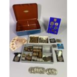 GEORGE III & LATER MAINLY BRITISH COINAGE, collectable crowns and bank notes, ETC, the collection