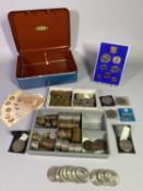 GEORGE III & LATER MAINLY BRITISH COINAGE, collectable crowns and bank notes, ETC, the collection
