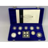 ROYAL MINT YEAR 2000 UNITED KINGDOM MILLENNIUM SILVER COLLECTION PROOF SET - to include the