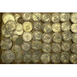 BRITISH PRE-1947 SILVER CONTENT COINAGE - 192 pieces to include 5 x half crowns, 8 x florins, 4 x