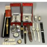 LADY'S & GENT'S FASHION WATCHES - a mixed selection to include an Omega De-ville Quartz with black