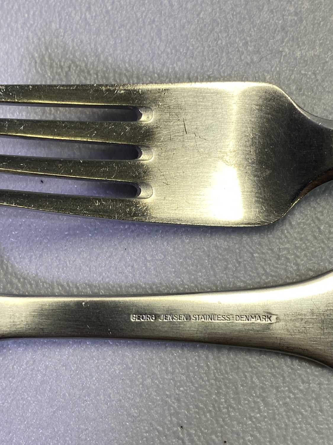 GEORGE JENSEN DENMARK 'MITRA' STAINLESS STEEL MODERN CUTLERY, approximately 60 pieces, and an - Image 7 of 9