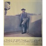 FRANK LLOYD WRIGHT framed poster - The Guggenheim Museum, dated 1994, 85 x 73cms overall