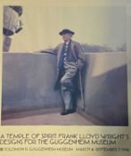 FRANK LLOYD WRIGHT framed poster - The Guggenheim Museum, dated 1994, 85 x 73cms overall