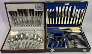WALKER & HALL CASED CUTLERY PART SET and a Viners wooden box part cutlery set