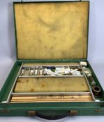 VINTAGE ARTIST'S CASE - with palettes and other accessory contents, also, paint sets, ETC