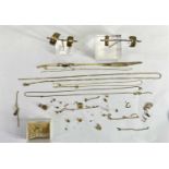 9CT GOLD SHARDS & BROKEN JEWELLERY ITEMS - approximately 20grms