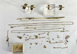 9CT GOLD SHARDS & BROKEN JEWELLERY ITEMS - approximately 20grms