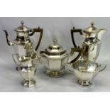 MAPPIN & WEBB TEA SERVICE - five piece octagonal shaped