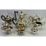 TEA SERVICE, FLATWARE and a large assortment of other plated ware (3 boxes)