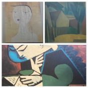 PICASSO three framed prints/posters, all similar sizes