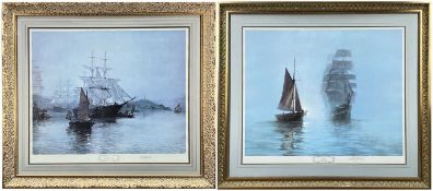 MONTAGUE DAWSON two colour lithographs - Night Mist; The Pagoda Anchorage, both with blindstamps and