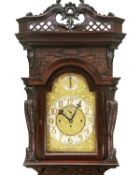 FINE LATE 19TH CENTURY 8-DAY MAHOGANY MUSICAL LONGCASE CLOCK, Maple & Co. Ltd, 10 1/2in floral