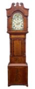 GOOD EARLY 19TH CENTURY SOUTH WALES WALNUT LONGCASE CLOCK, Meredith, Merthyr Tydfil, painted
