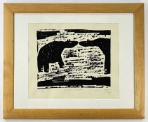 WILLIAM McCLURE BROWN (1953-2008), Artists proof screenprint - Bear Chat, opposing polar bears,
