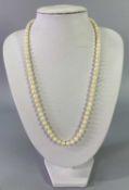 SINGLE STRAND NECKLACE OF CULTURED PEARLS - with 9ct gold clasp, quantity of costume jewellery and
