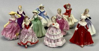 ROYAL WORCESTER & ROYAL DOULTON LADY FIGURINES - 6 & 10 respectively, the Worcester from 'The